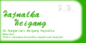 hajnalka weigang business card